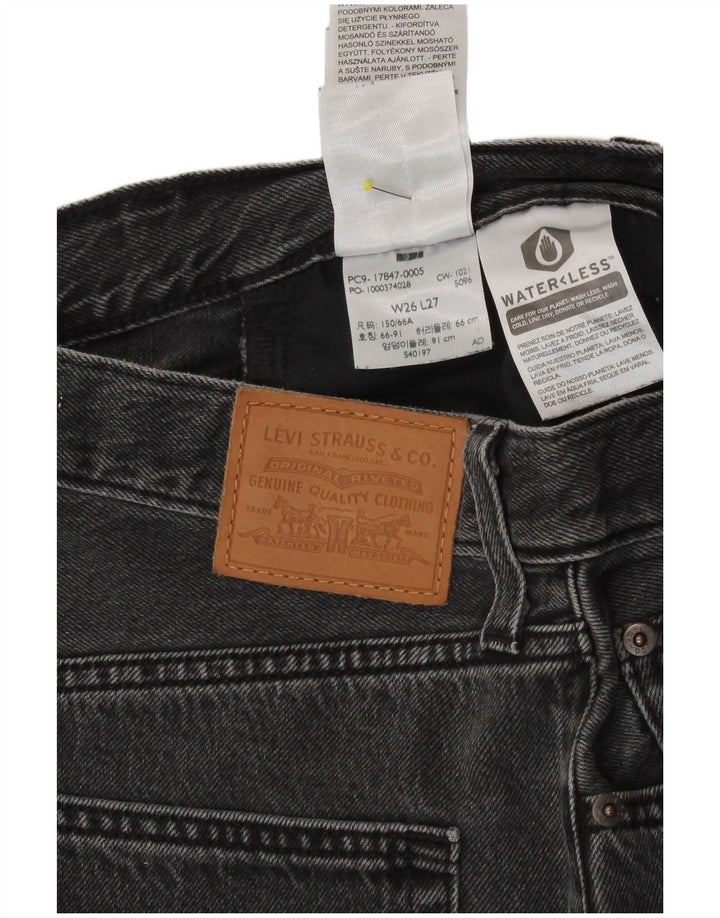 LEVI'S Womens High Rise Loose Jeans W26 L27 Grey Cotton