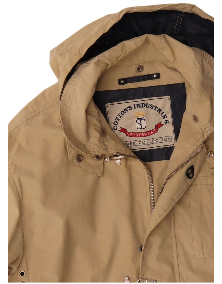 COTTON'S INDUSTRIES Chaqueta utilitaria con capucha para hombre UK 42 XL Beige
