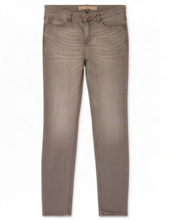 Zara Mujer Trafaluc Slim Jeans EU 38 Small W28 L32 Algodón Gris