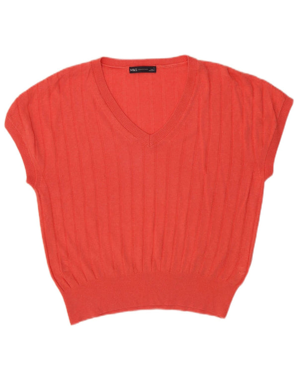 Marks & Spencer Camiseta sin mangas para mujer UK 46 Viscosa rosa grande