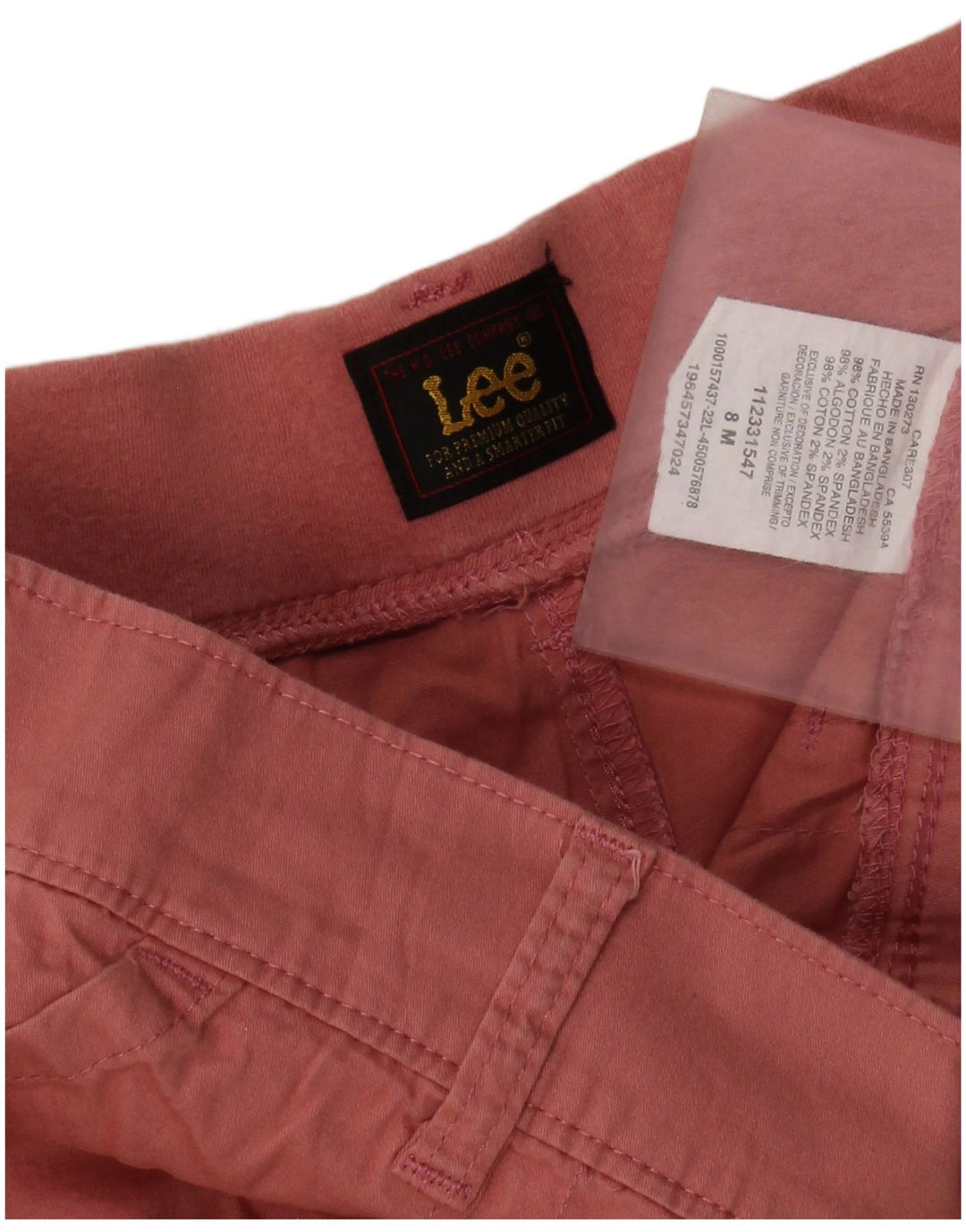 Lee pantalones cortos para mujer US 8 mediano W30 algodón rosa