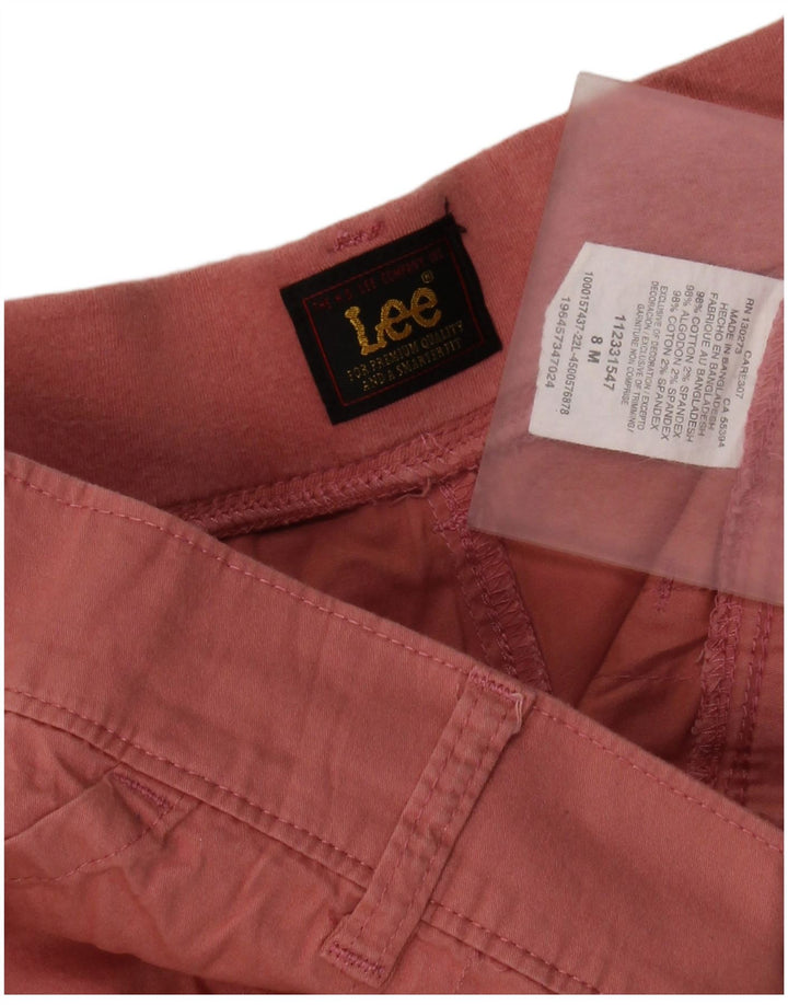 Lee pantalones cortos para mujer US 8 mediano W30 algodón rosa