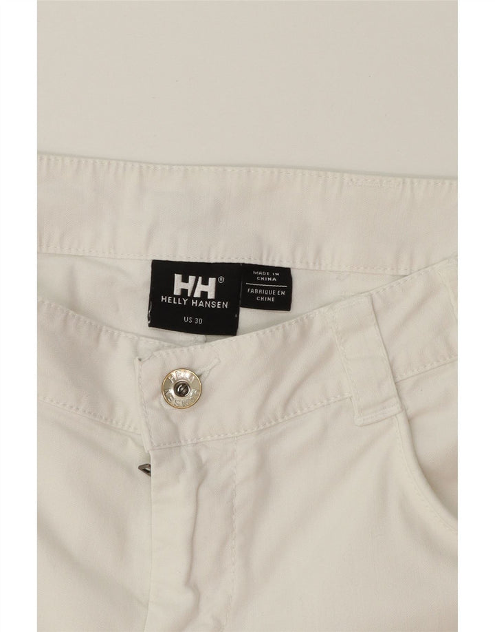 HELLY HANSEN Womens Casual Shorts W30 Medium White Cotton Vintage Helly Hansen and Second-Hand Helly Hansen from Messina Hembry 