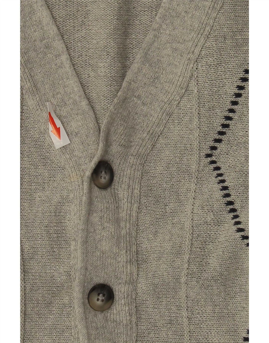 Roger Kent Suéter tipo cárdigan para hombre IT 52 Grande Gris Argyle/Diamante