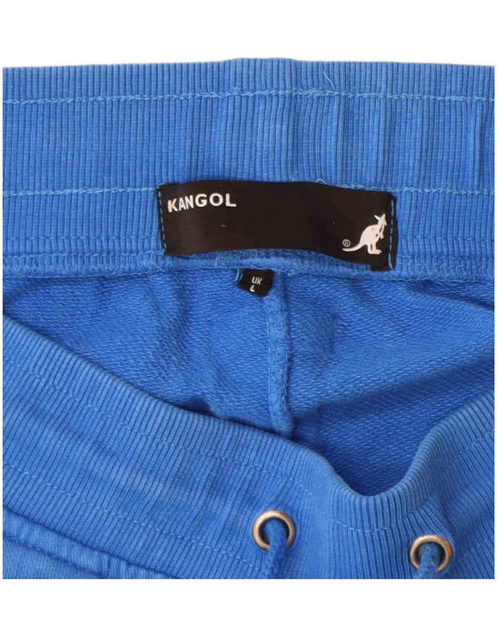 Kangol Mens Graphic Sport Shorts Grande Algodón Azul