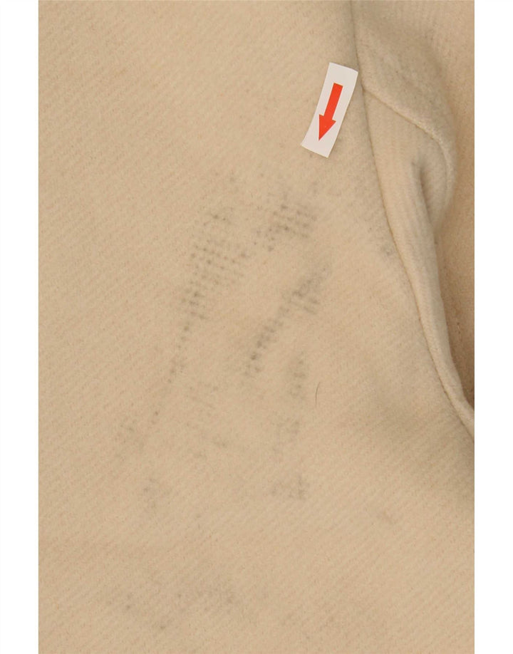 Zara Mujer Abrigo Extragrande UK 46 Grande Poliéster Beige