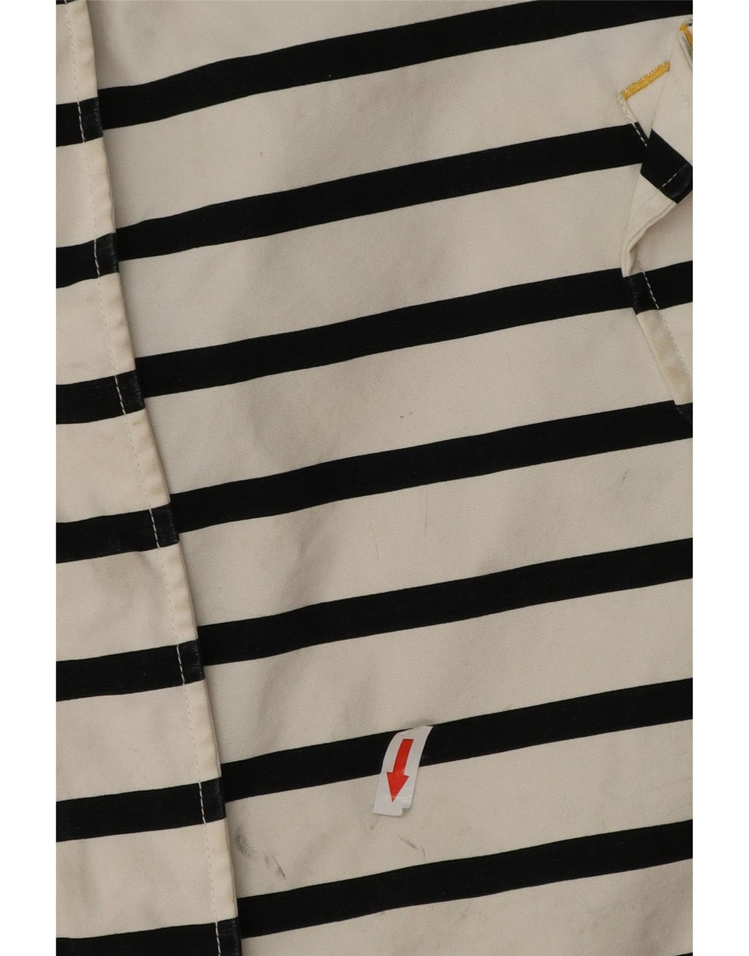 Chaqueta impermeable extragrande con capucha para mujer Joules UK 40 XL Blanco a rayas