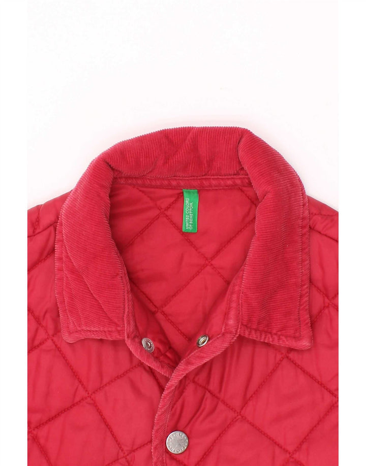 Benetton Chaqueta Acolchada Niño 6-7 Años Small Burdeos Poliamida