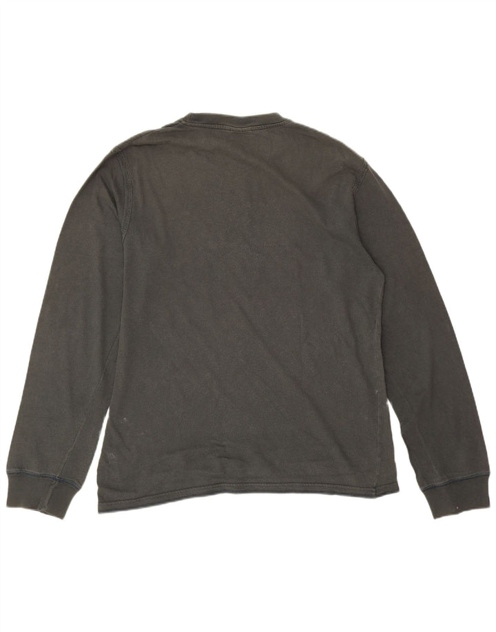 Levi's Top gráfico de manga larga para hombre de algodón gris grande