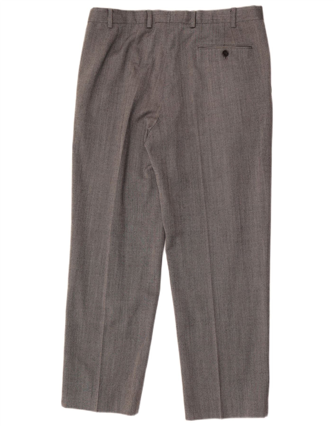 Marks & Spencer Pantalón de traje recto para hombre W34 L29 Lana gris