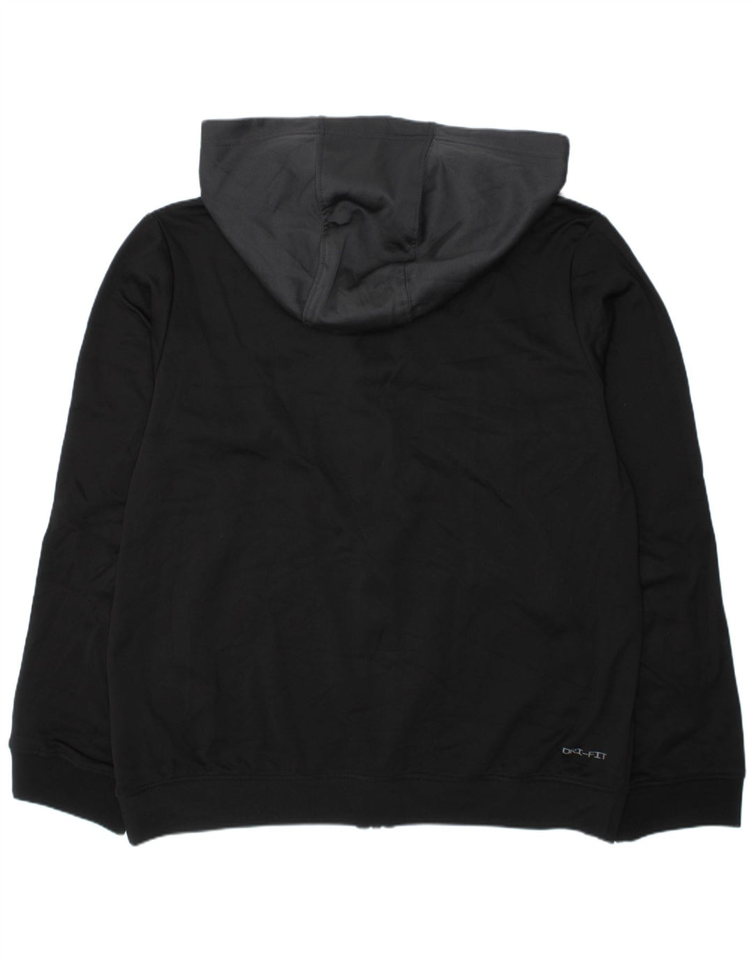 NIKE Sudadera con capucha y cremallera Dri Fit para niños 13-14 años XL Negro Colorblock