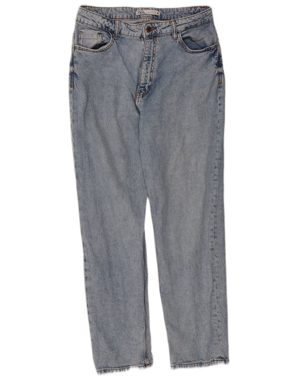 Zara Jeans Rectos Mujer EU 42 Large W32 L27 Azul