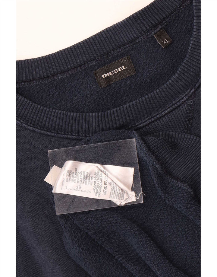 Diesel Hombre Sudadera Gráfica Jumper XL Azul Marino