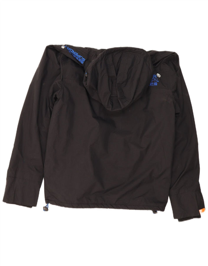 Superdry Chaqueta cortavientos con capucha y gráfico para hombre UK 42 XL Poliéster negro
