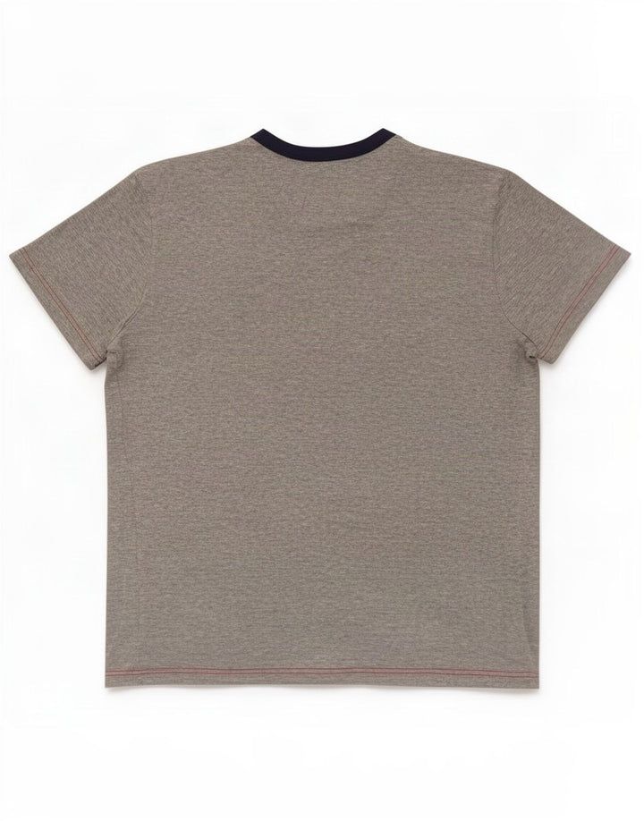 Fila Camiseta para hombre Top grande de algodón moteado gris