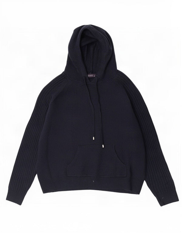 Marks & Spencer Suéter con capucha para mujer UK 46 Large Azul marino Acrílico