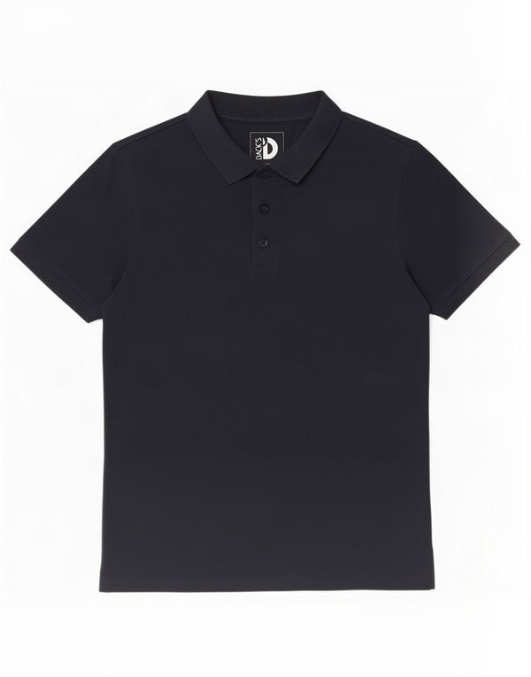 Dack's Polo para hombre grande de algodón azul marino