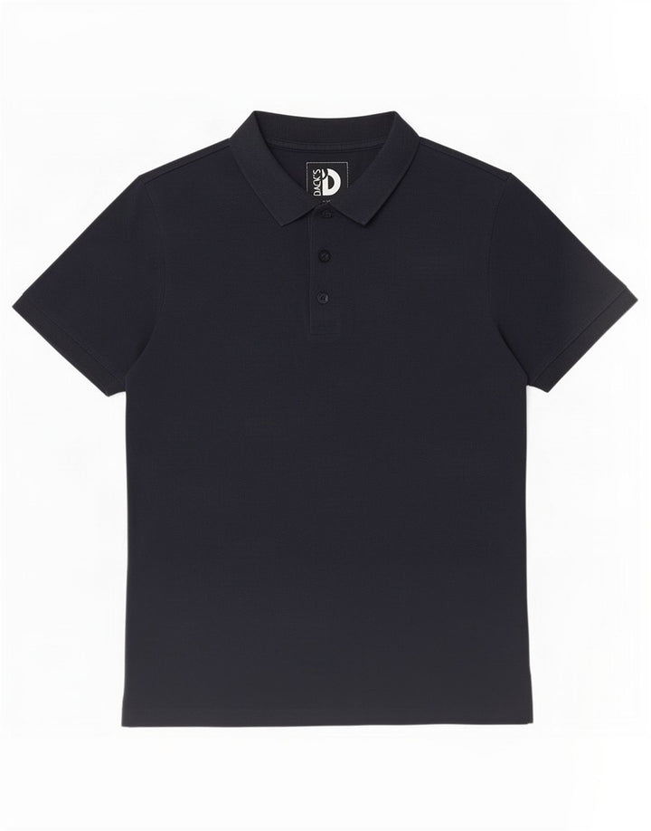 Dack's Polo para hombre grande de algodón azul marino
