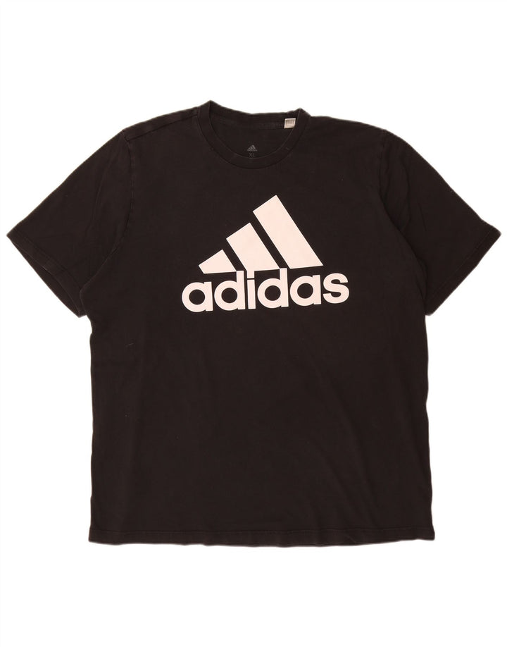 ADIDAS Camiseta gráfica para hombre Top XL Algodón negro