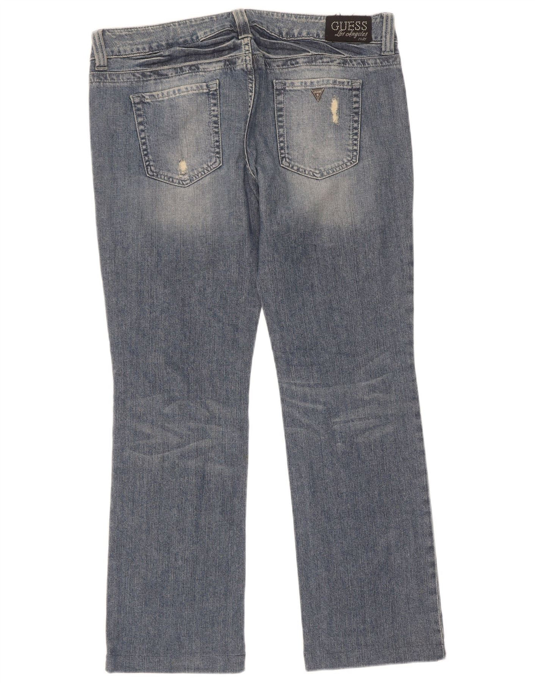Guess Vaqueros Bootcut Desgastados Mujer W34 L30 Algodón Azul