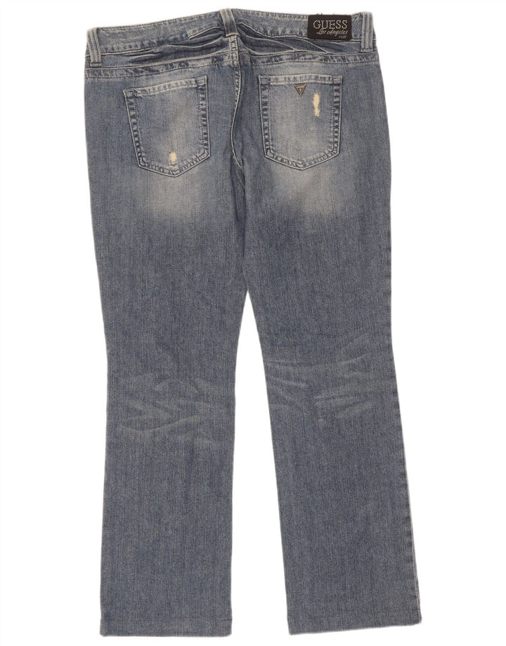 Guess Vaqueros Bootcut Desgastados Mujer W34 L30 Algodón Azul