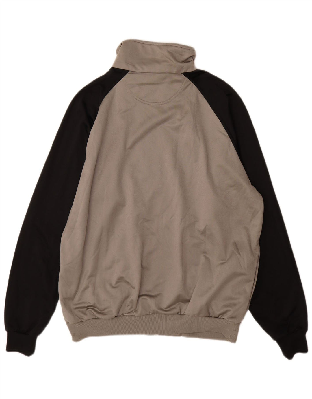 Kappa Hombre Chándal Top Chaqueta Grande Gris Colorblock