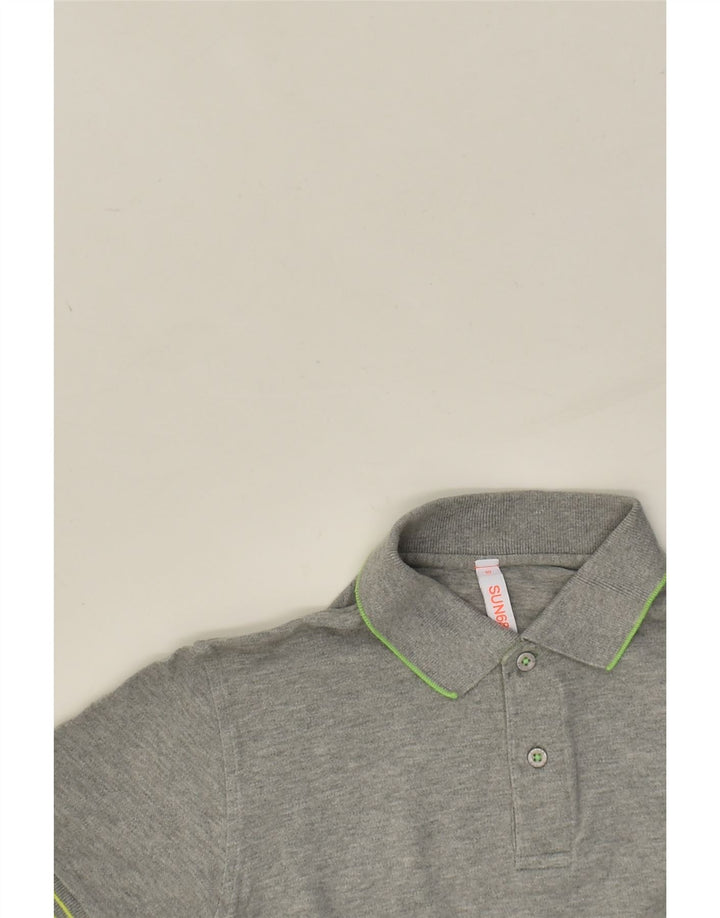 SUN68 Boys Polo Shirt 9-10 Years Grey Cotton | Vintage Sun68 | Thrift | Second-Hand Sun68 | Used Clothing | Messina Hembry 