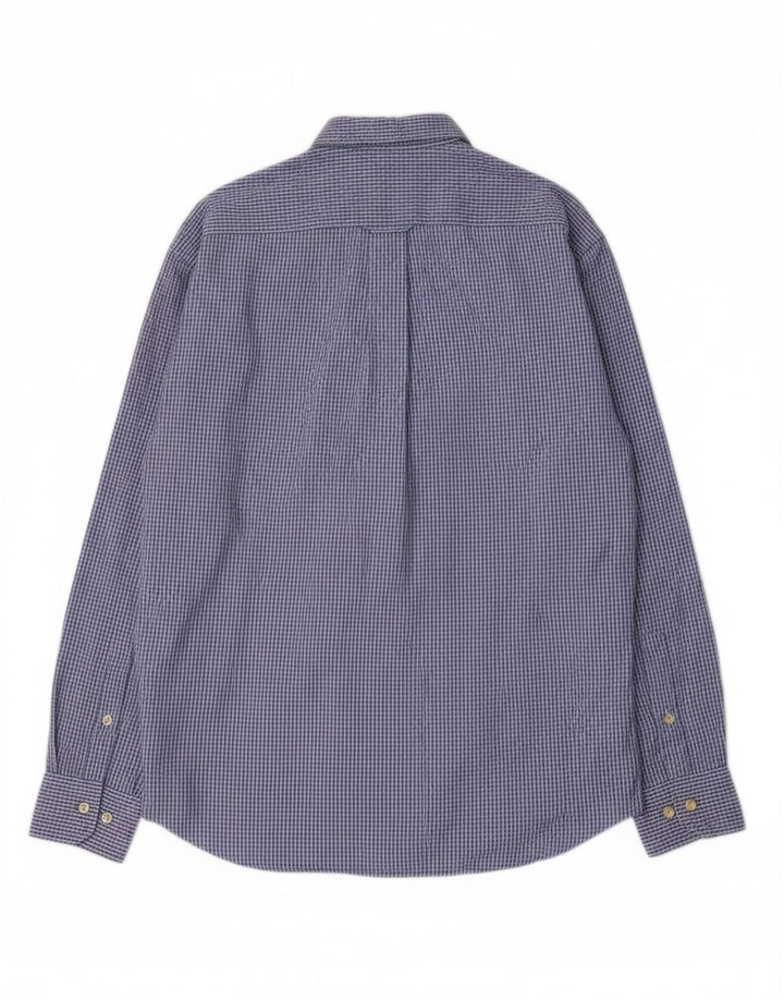 GANT Mens Shirt Medium Blue Check Cotton