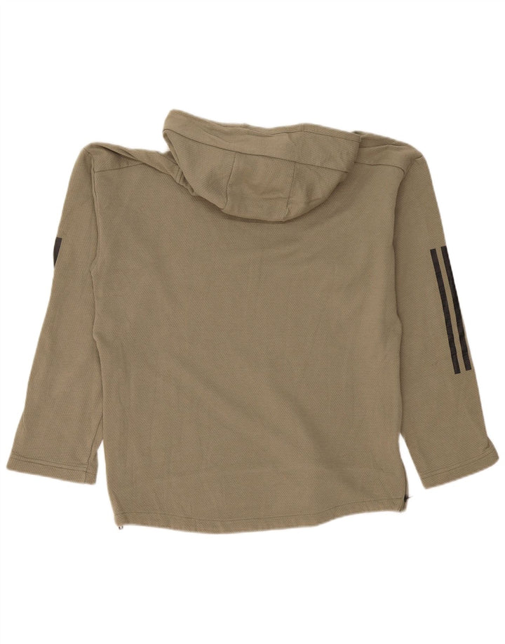 Adidas Hombre Sudadera Con Capucha Jumper Pequeño Caqui