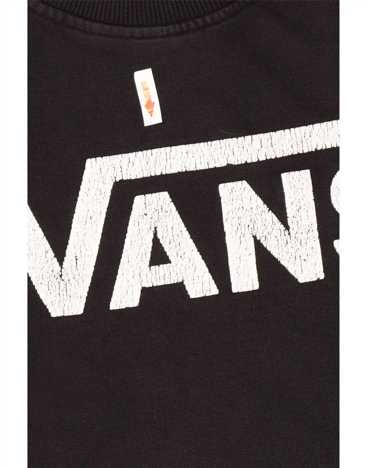 Vans Mujer Graphic Sudadera Jumper Small Negro Algodón