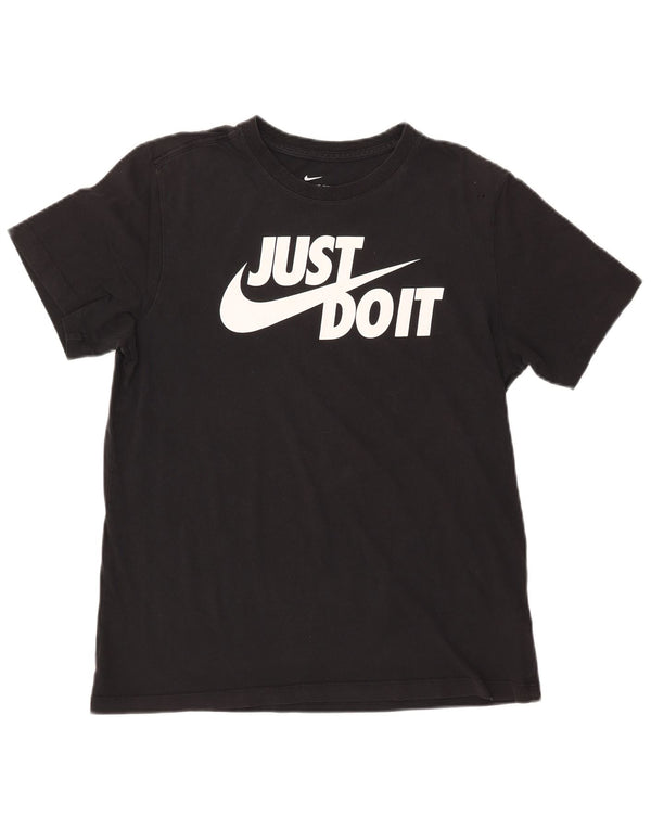 NIKE Camiseta gráfica para mujer, talla 40, talla mediana, algodón negro