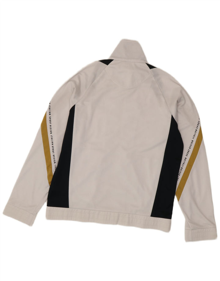 Lotto Hombre Chaqueta De Chándal Con Estampado Gráfico Poliéster Color Block Blanco Mediano