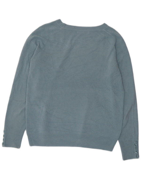 Marks & Spencer Jersey con Cuello Barco para Mujer UK 40 Acrílico Azul Medio