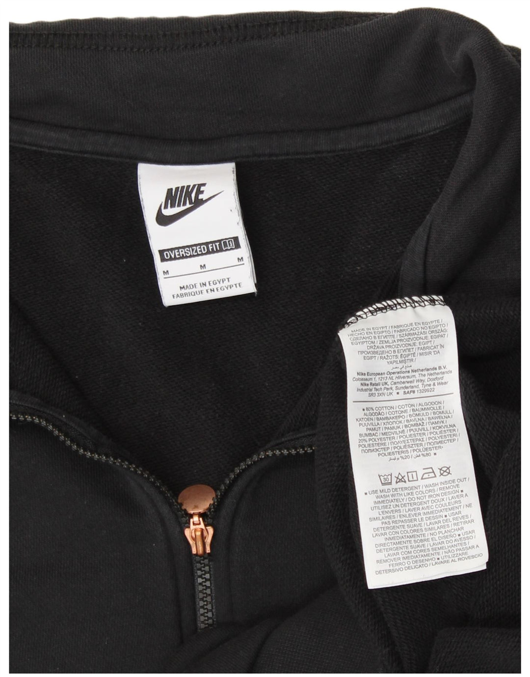 NIKE Sudadera con gráfico extragrande para mujer, talla 40, talla M, color negro