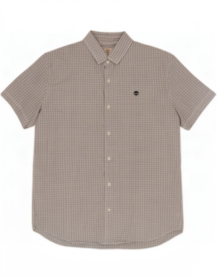 Timberland Camisa Slim Fit para Hombre 2XL Cuadros Grises