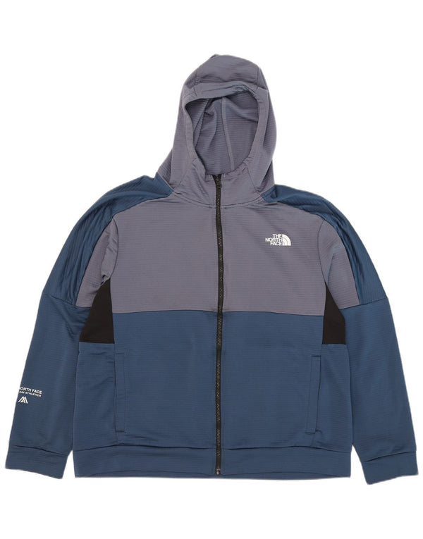 The North Face Sudadera con capucha y cremallera para hombre XL Poliéster color block azul