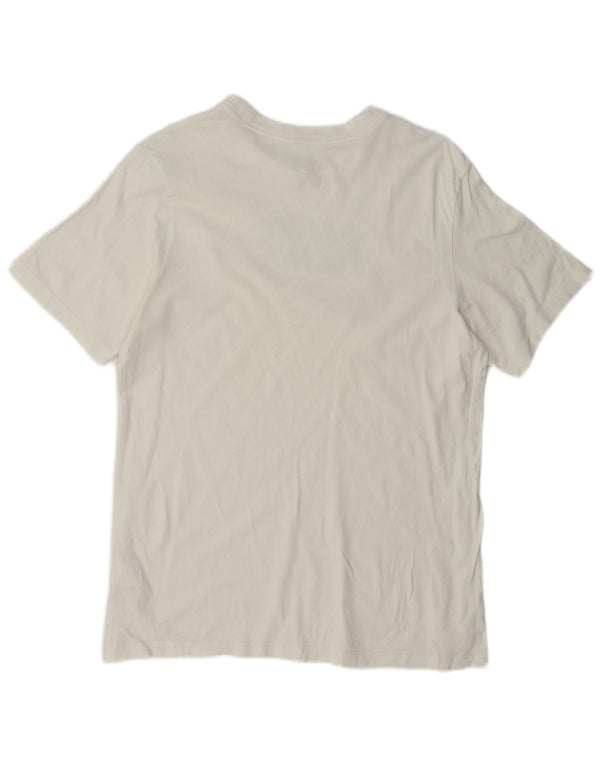 Nike Camiseta gráfica para hombre Top mediano de algodón blanco