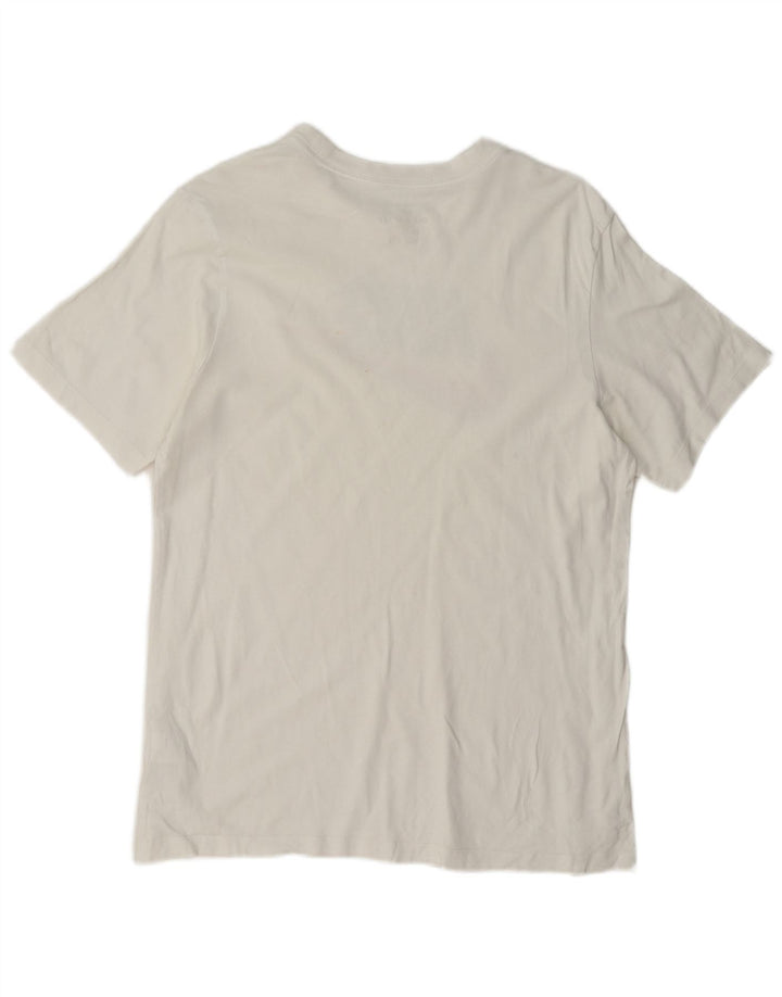 Nike Camiseta gráfica para hombre Top mediano de algodón blanco