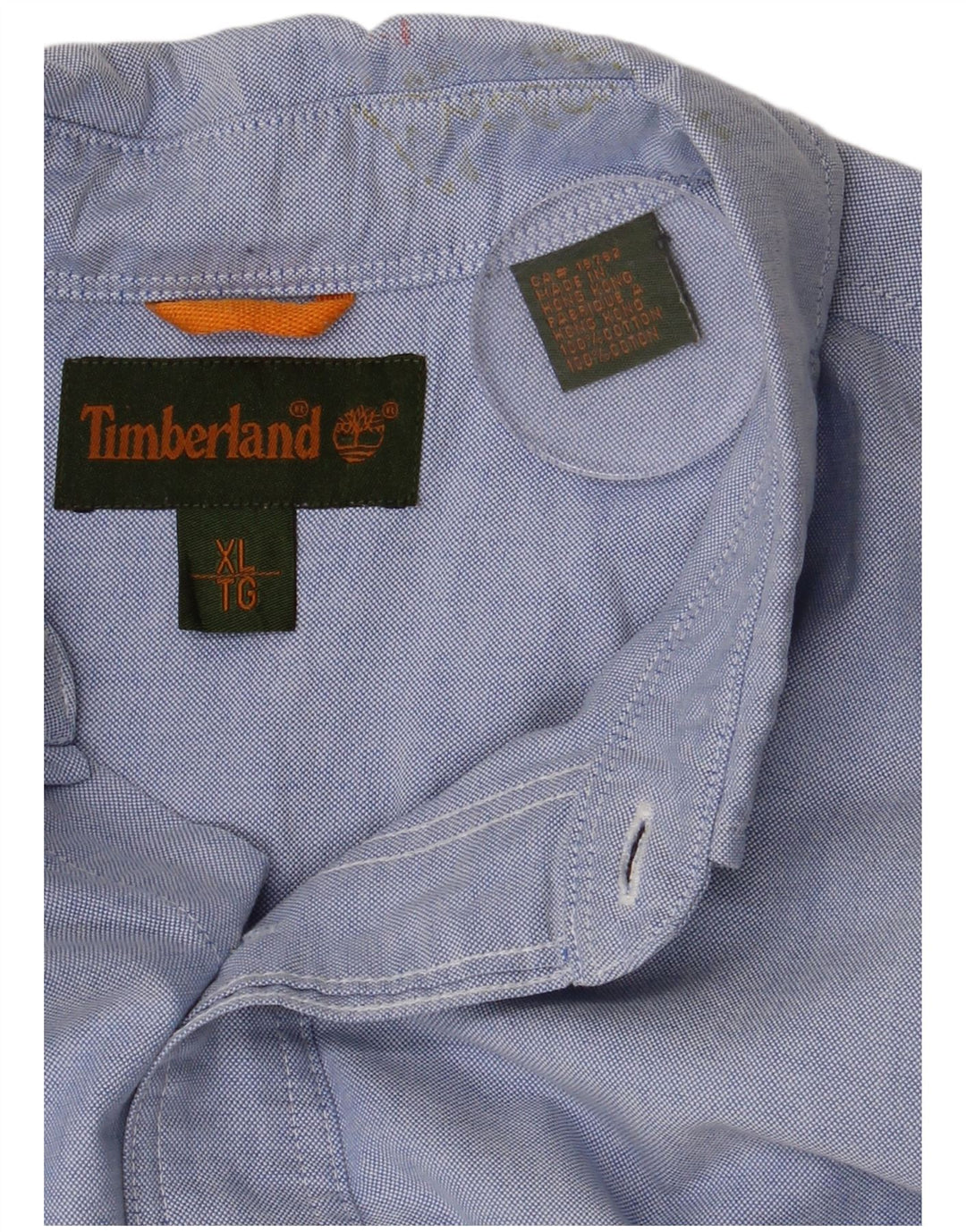 Camisa Timberland Hombre XL Algodón Azul