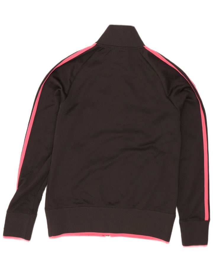 Adidas - Chaqueta de chándal gráfica para mujer, talla 8, poliéster gris pequeño