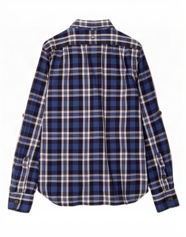 Superdry Camisa De Franela De Algodón A Cuadros Azul Marino Grande