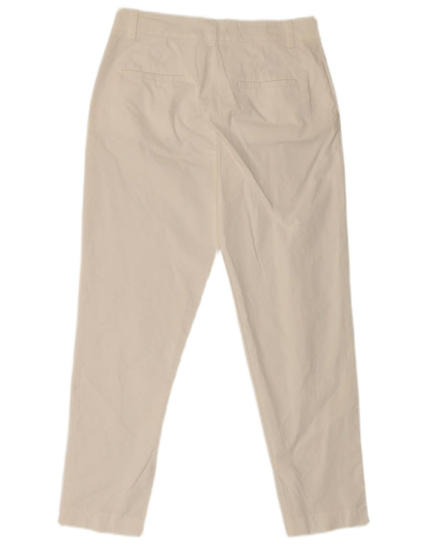Stefanel Pantalones chinos ajustados para mujer EU 36 Small W30 L28 Blanco
