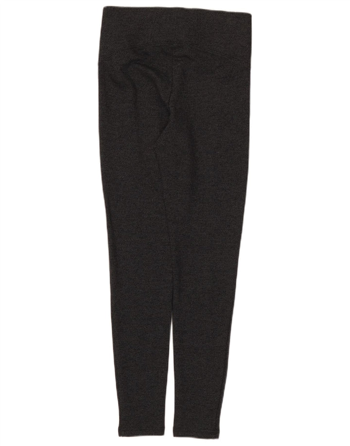 Marks & Spencer Leggings para mujer UK 8 Small Viscosa moteada negra