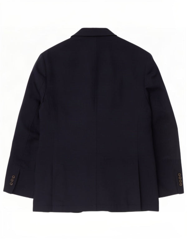 Marks & Spencer Mens 2 Button Blazer Jacket UK 44 XL Navy Blue Cotton