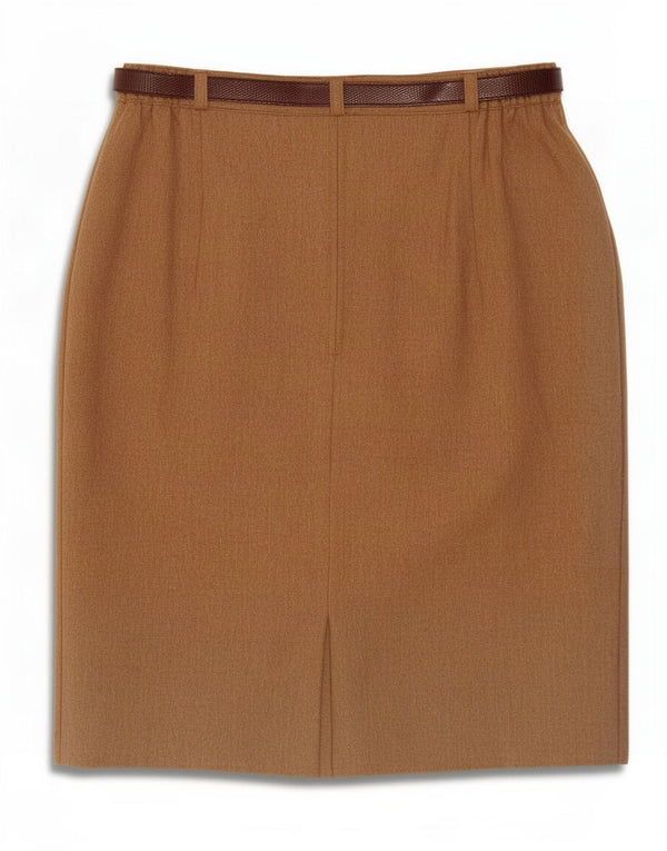 Steilmann Falda lápiz para mujer UK 44 Medium W30 Marrón Lana nueva