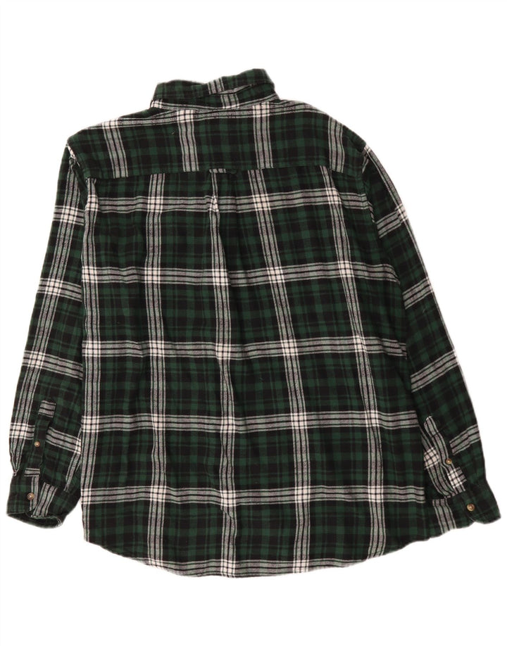 Chaps Camisa de franela para hombre XL Algodón a cuadros verde