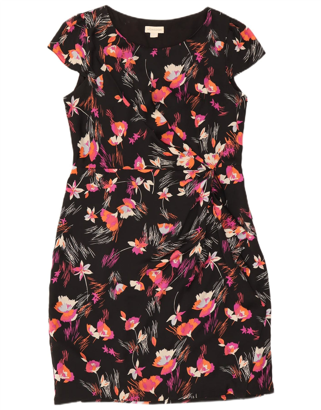 Monsoon Vestido tubo para mujer UK 46 Grande Poliéster floral multicolor