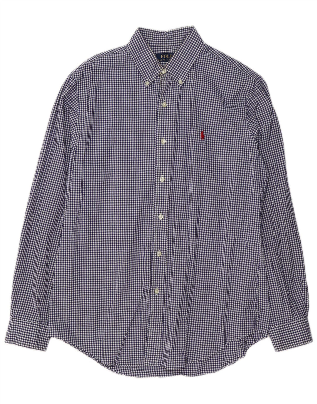 POLO RALPH LAUREN Camisa Hombre Algodón Vichy Azul Marino Mediano