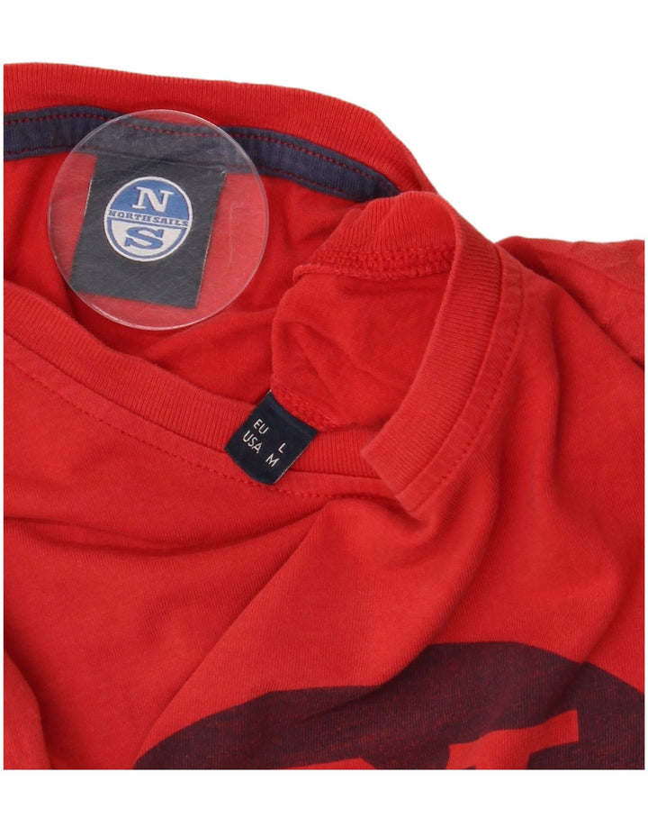 North Sails - Camiseta gráfica para hombre, talla grande, color rojo