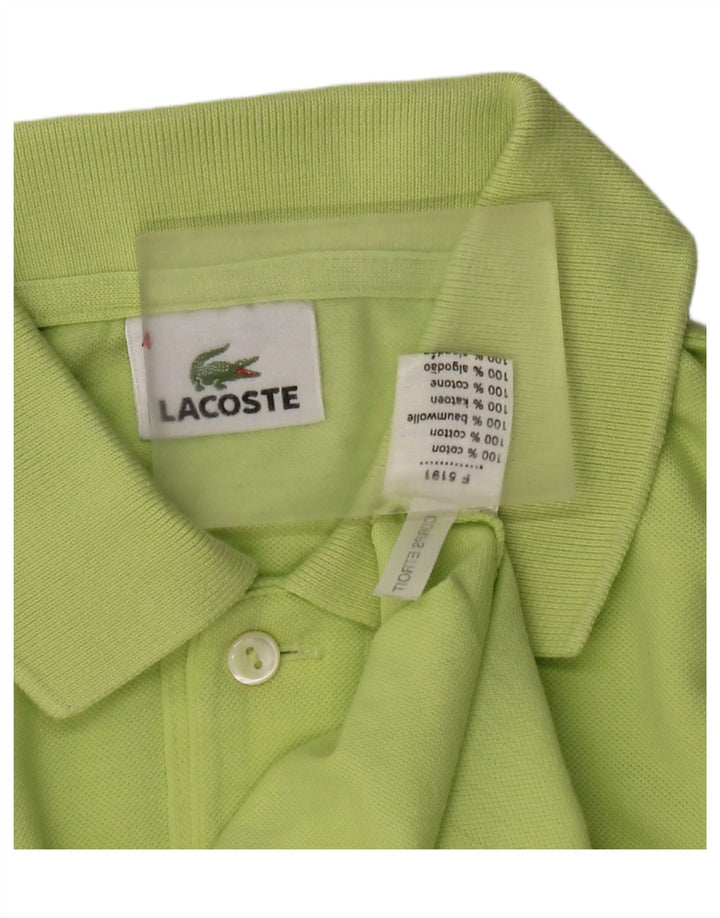 Polo Lacoste para hombre talla 4 algodón verde medio